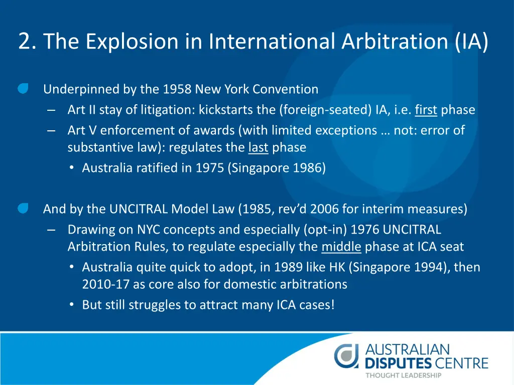 2 the explosion in international arbitration ia