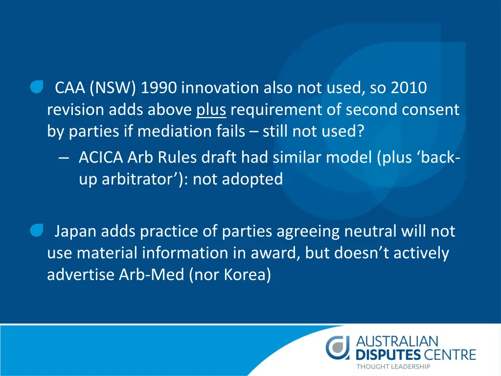 caa nsw 1990 innovation also not used so 2010