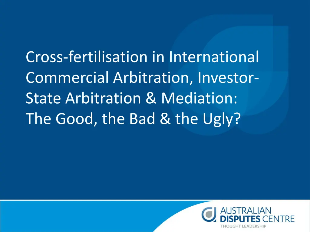 cross fertilisation in international commercial