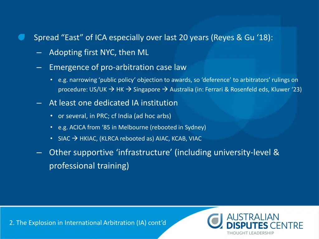 spread east of ica especially over last 20 years