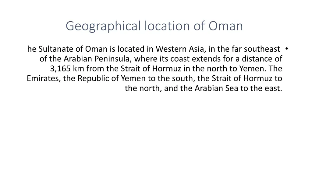 geographical location of oman