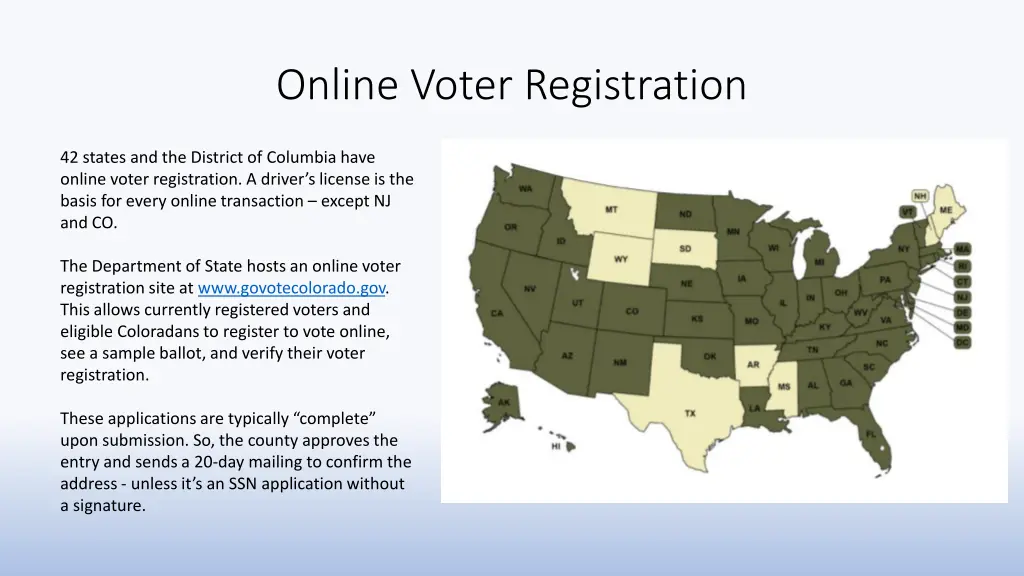 online voter registration