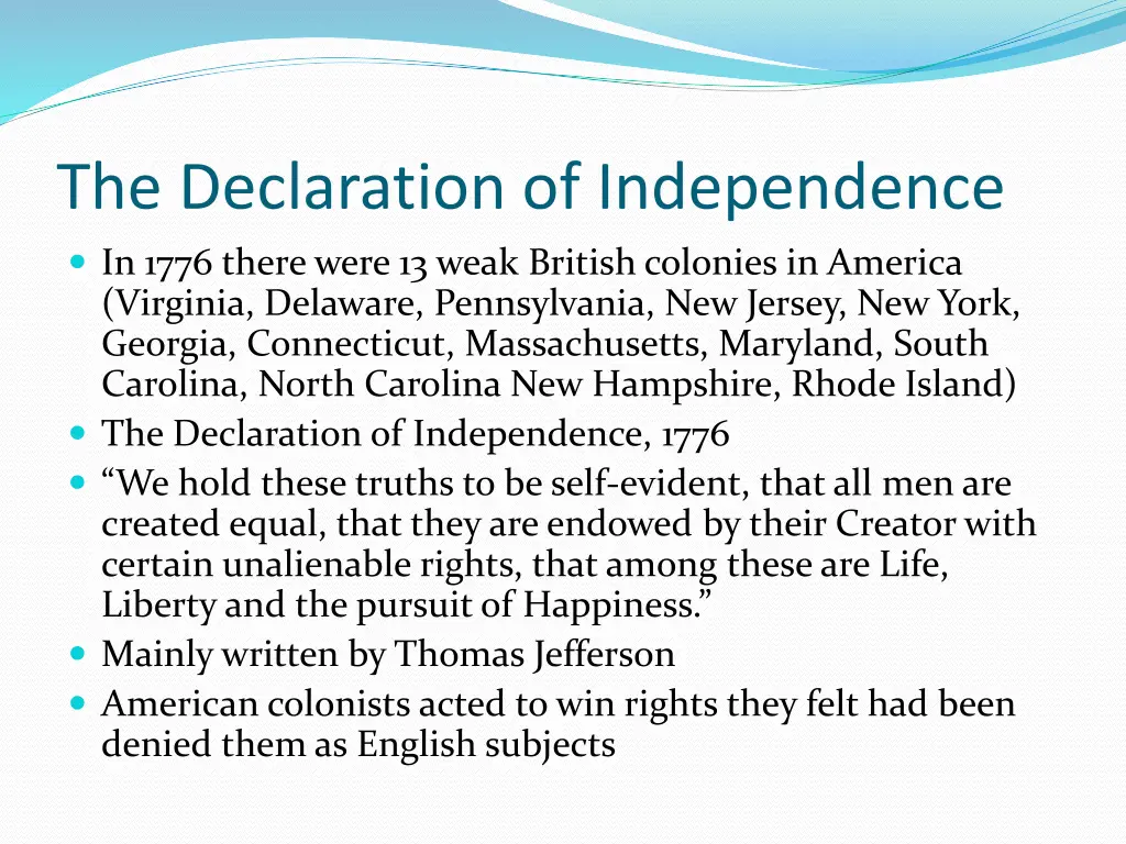 the declaration of independence