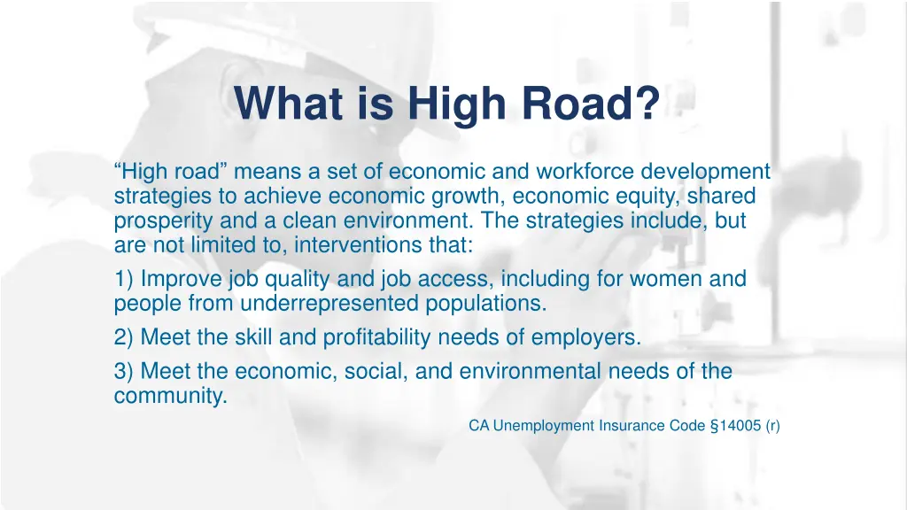 what is high road