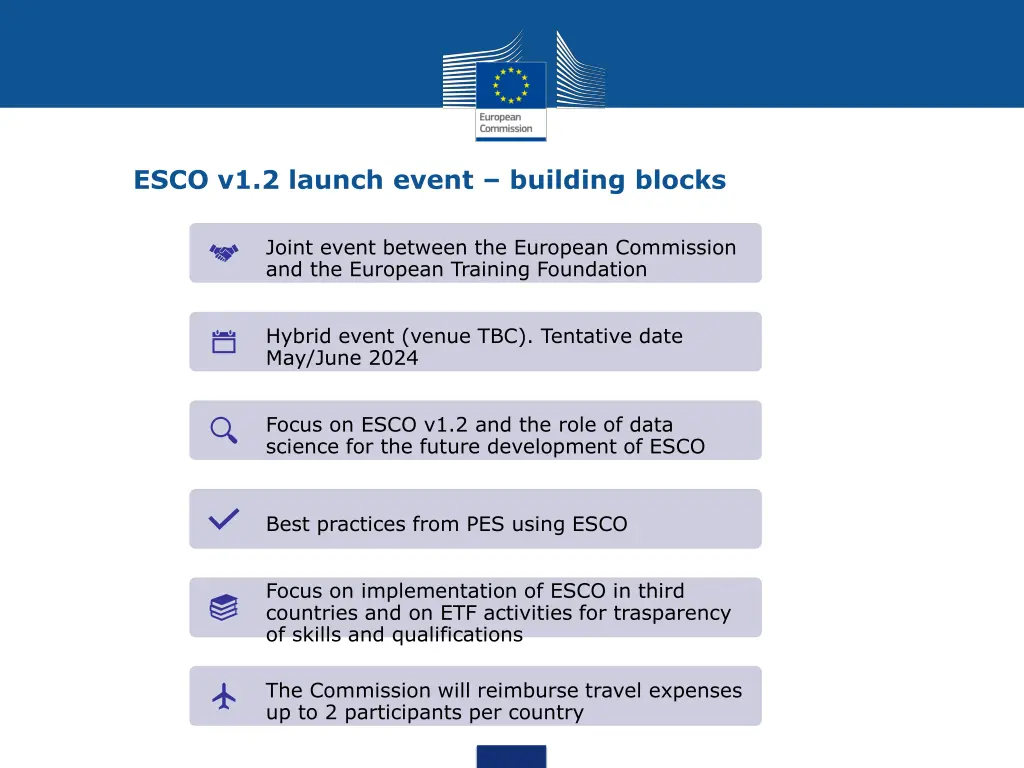 esco v1 2 launch event building blocks