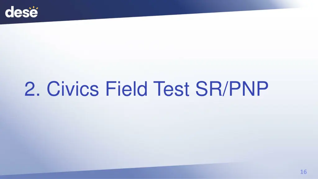 2 civics field test sr pnp