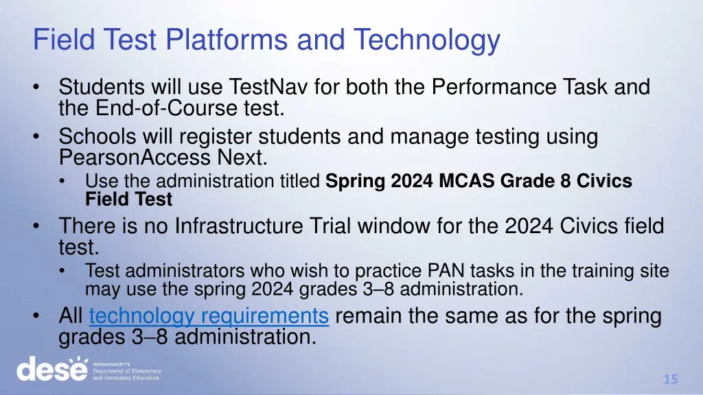 field test platforms and technology