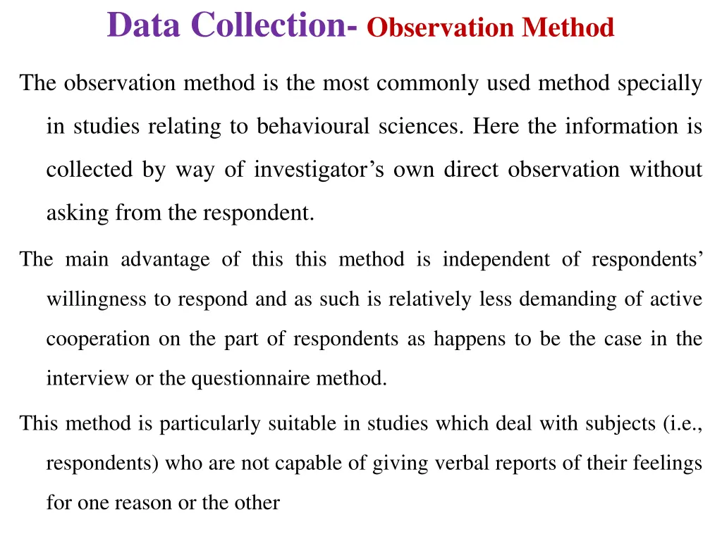 data collection observation method