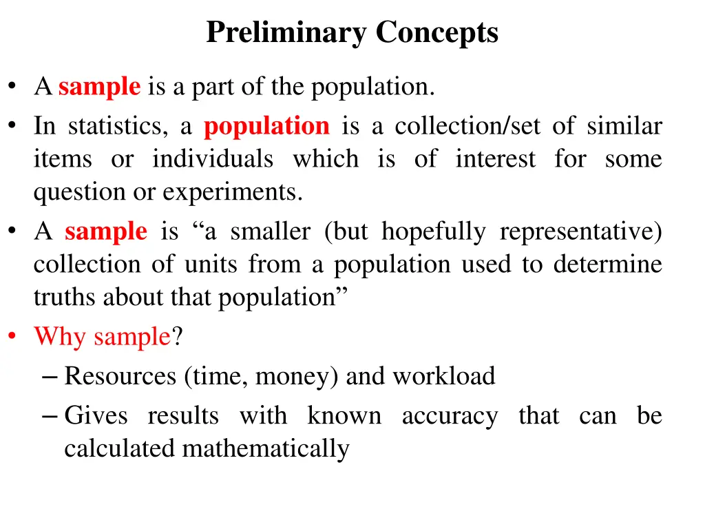 preliminary concepts