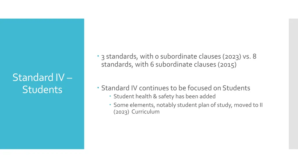 3 standards with 0 subordinate clauses 2023