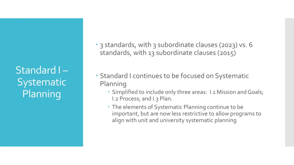 3 standards with 3 subordinate clauses 2023