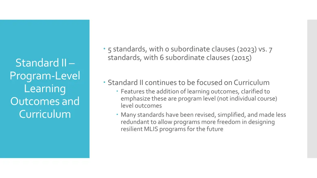 5 standards with 0 subordinate clauses 2023