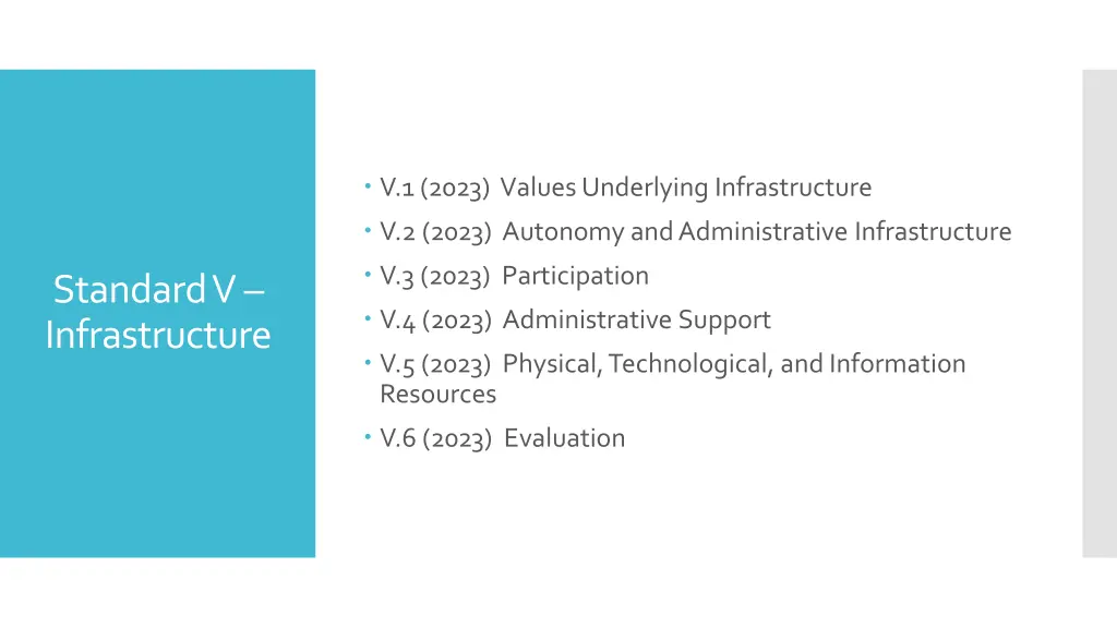 v 1 2023 values underlying infrastructure