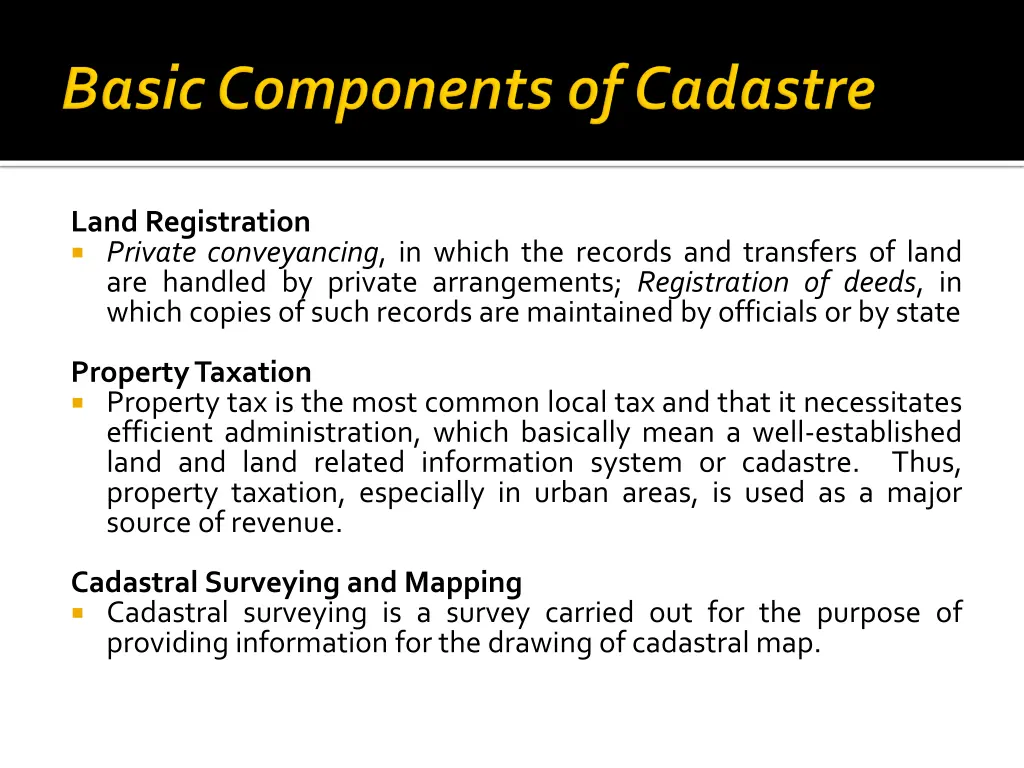 land registration private conveyancing in which