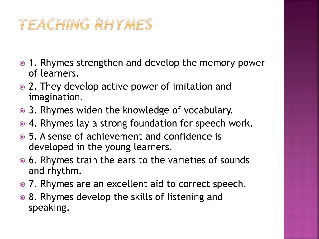 teaching rhymes