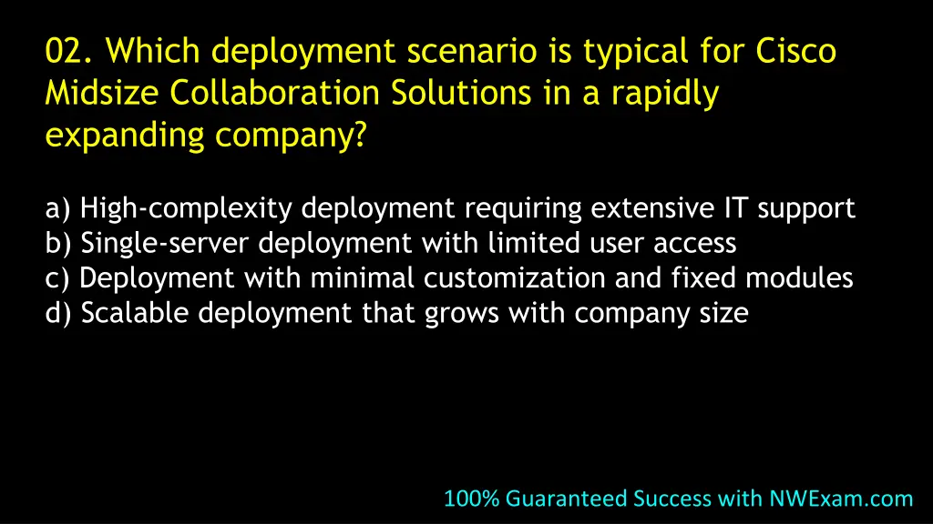 02 which deployment scenario is typical for cisco