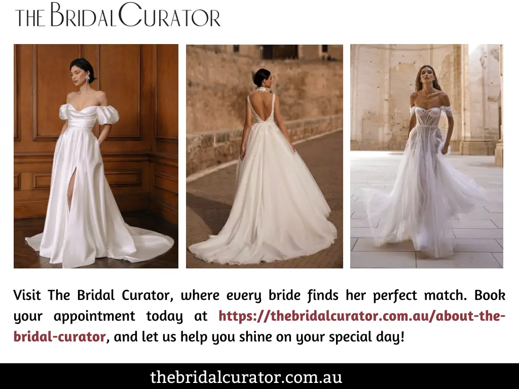 visit the bridal curator where every bride finds