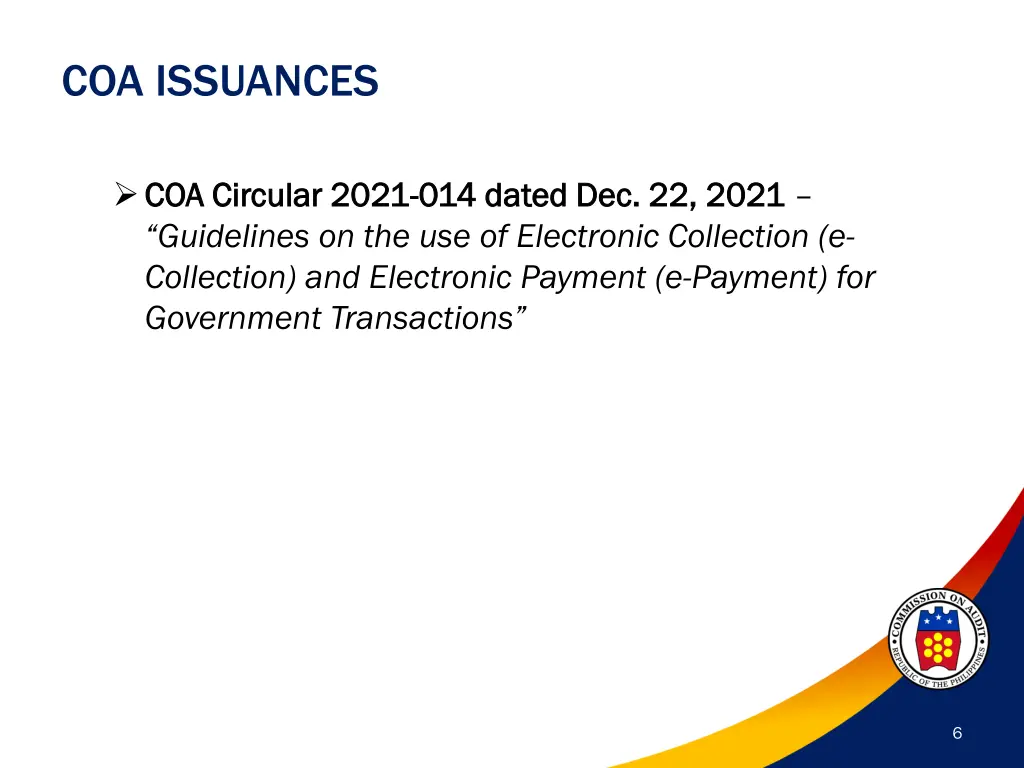 coa issuances 1