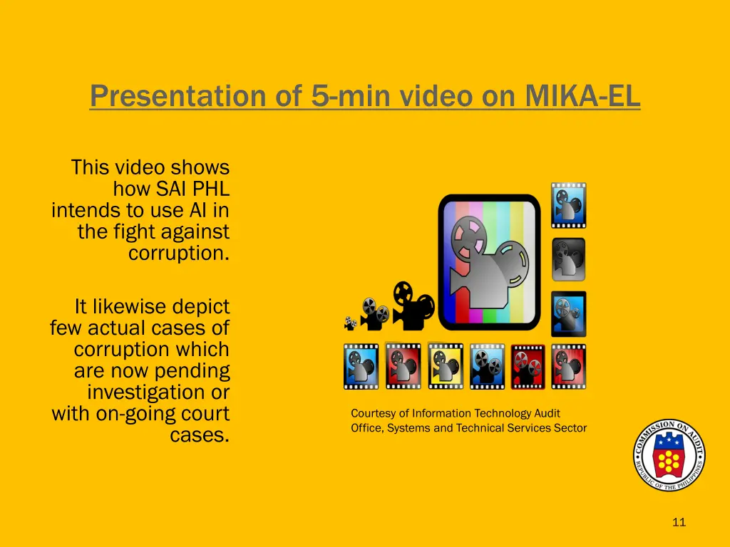 presentation of 5 min video on mika el