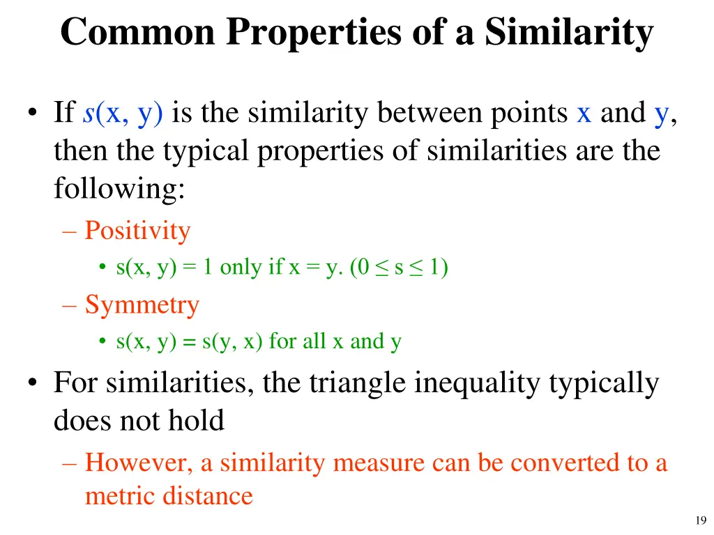 common properties of a similarity