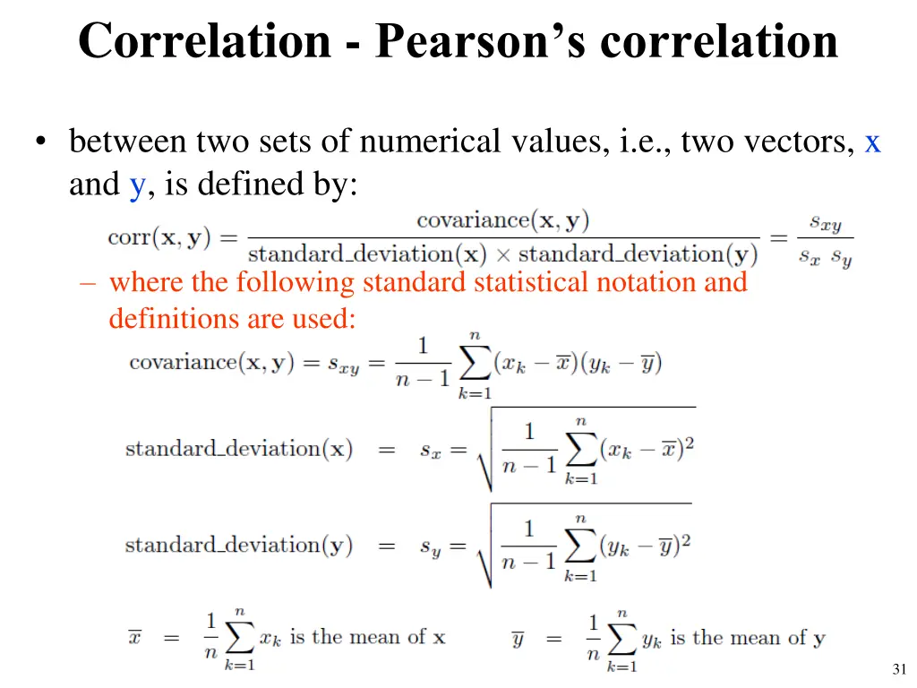 correlation pearson s correlation