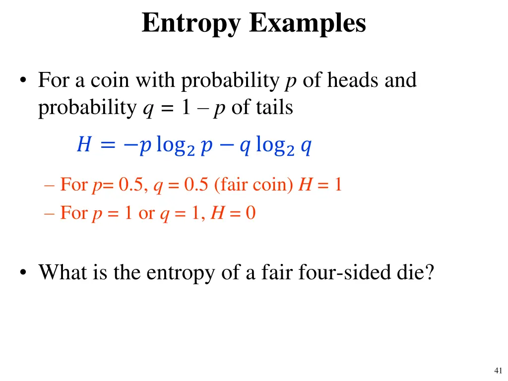 entropy examples