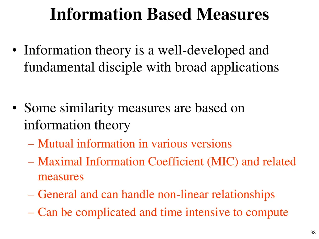 information based measures