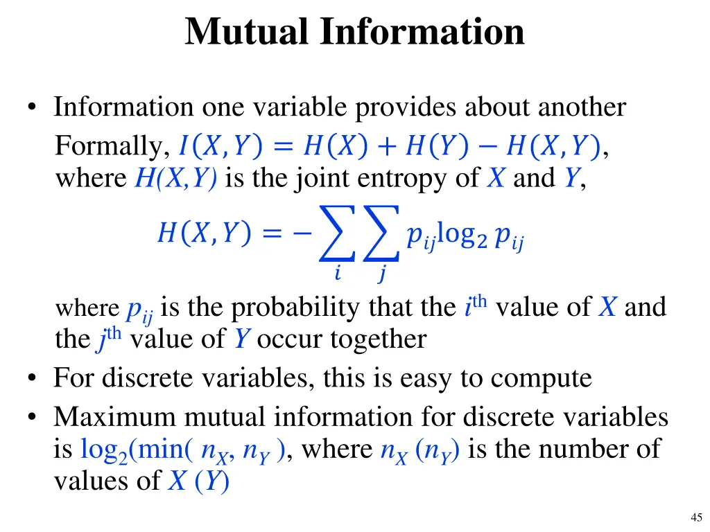 mutual information 1