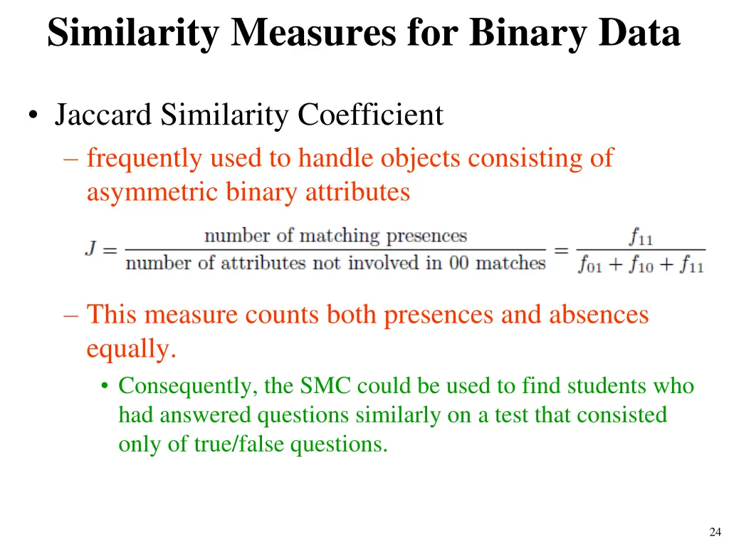 similarity measures for binary data 2