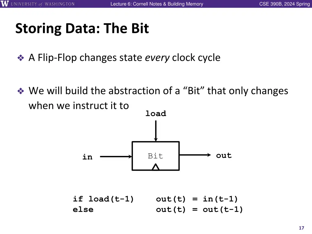 lecture 6 cornell notes building memory 15