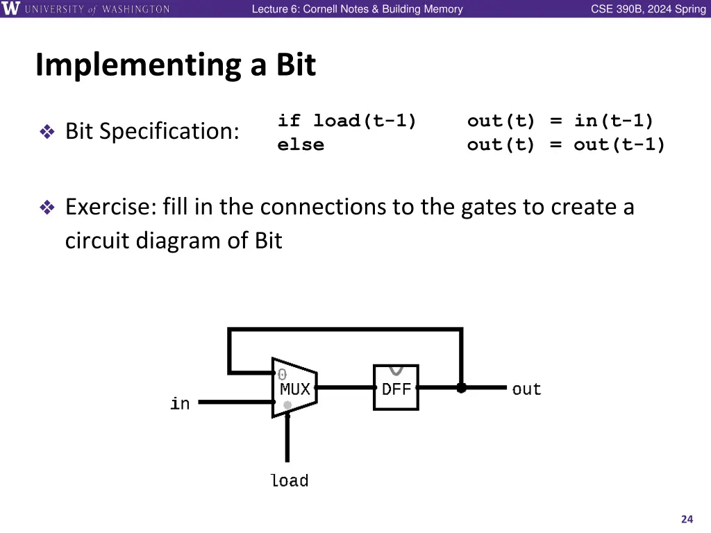 lecture 6 cornell notes building memory 22