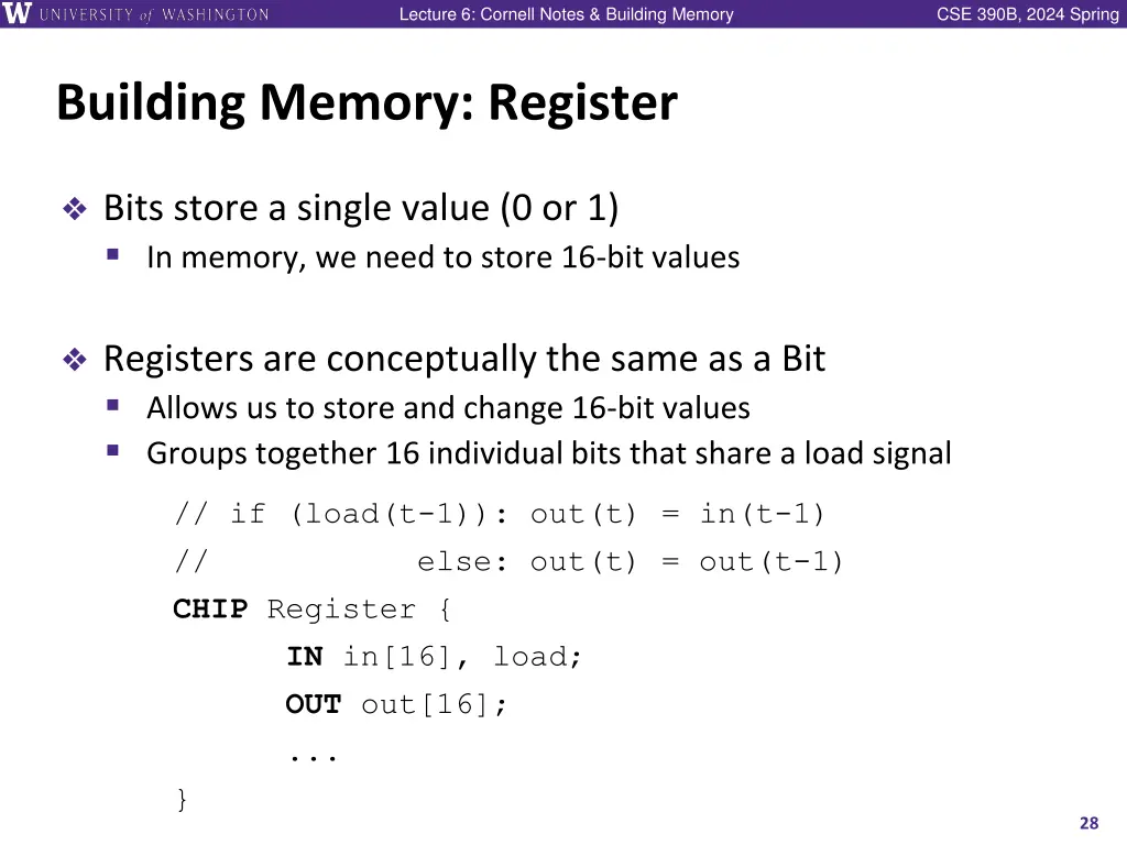 lecture 6 cornell notes building memory 26