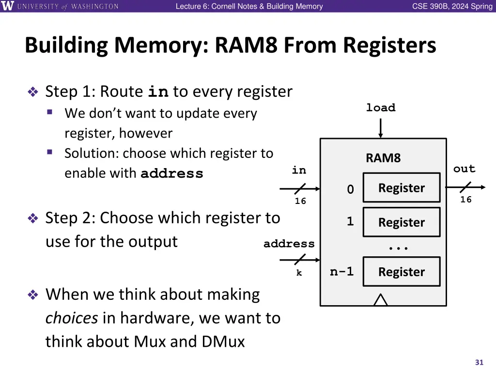 lecture 6 cornell notes building memory 29