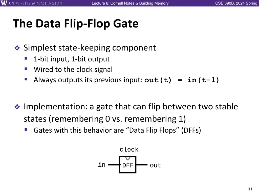 lecture 6 cornell notes building memory 9