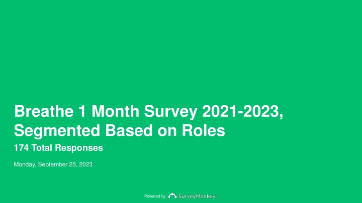 breathe 1 month survey 2021 2023 segmented based