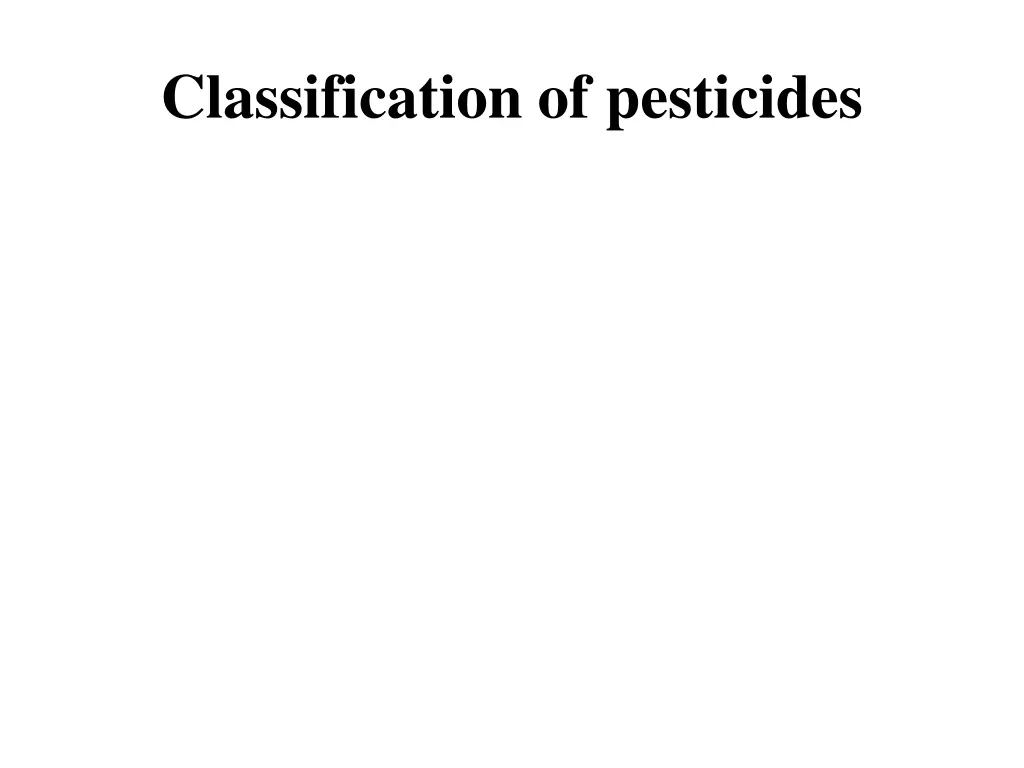 classification of pesticides