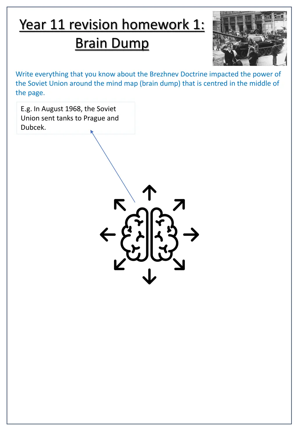 year 11 revision homework 1 brain dump