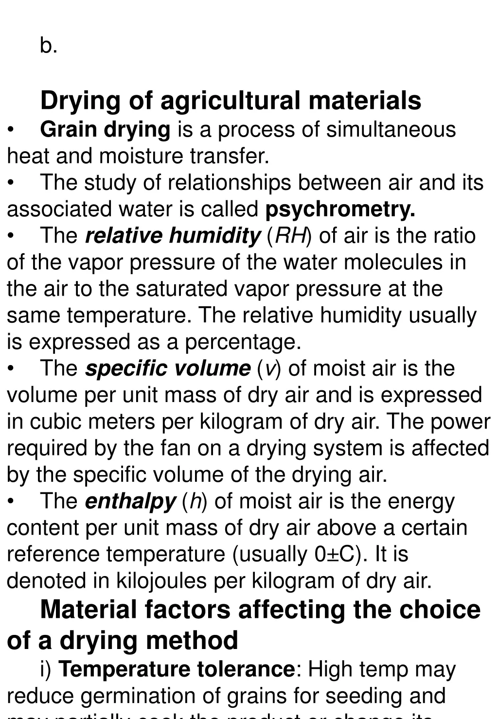 b drying of agricultural materials grain drying