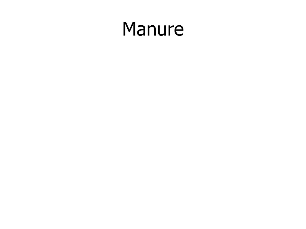 manure