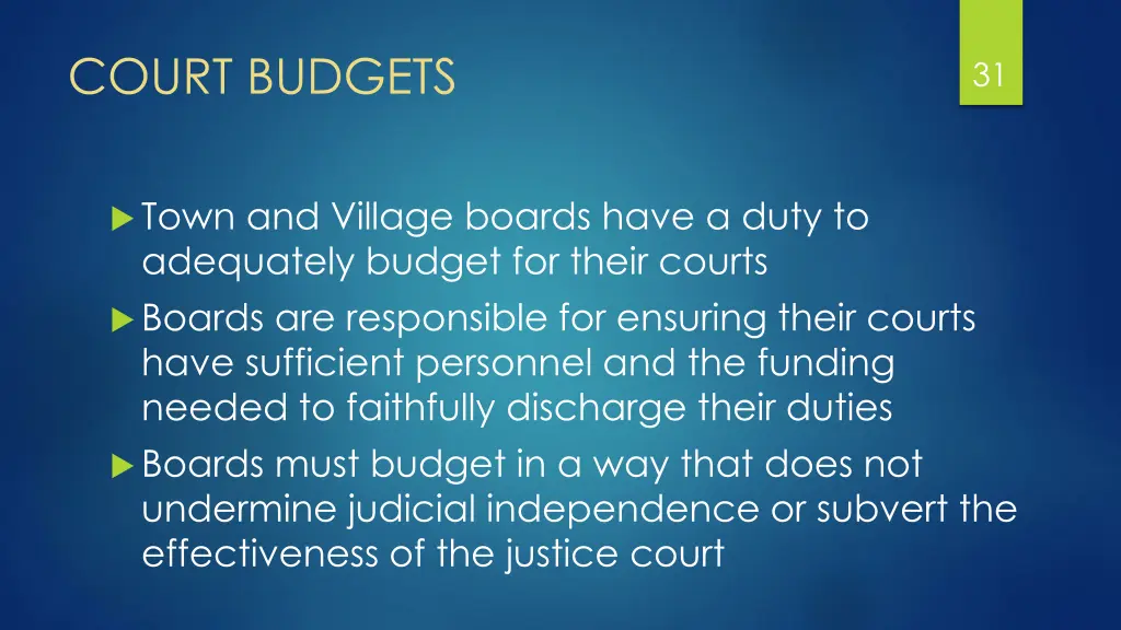 court budgets