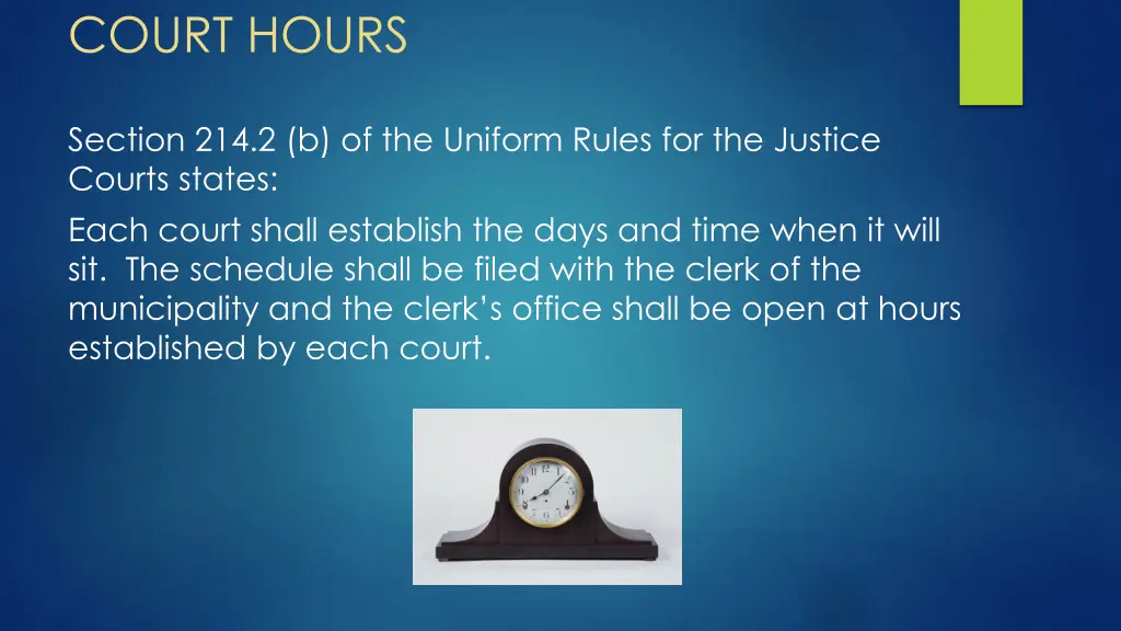 court hours