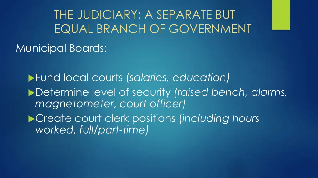 the judiciary a separate but equal branch