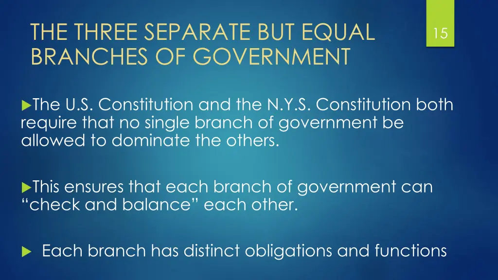 the three separate but equal branches 1