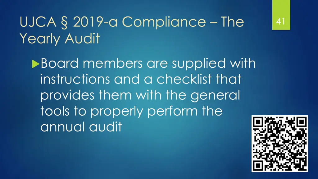 ujca 2019 a compliance the yearly audit 2