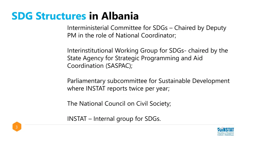 sdg structures in albania interministerial