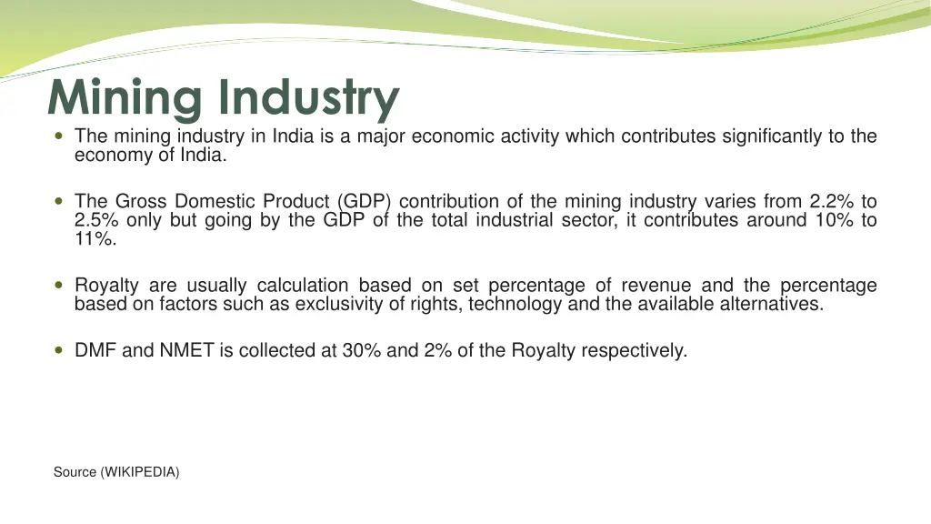 mining industry the mining industry in india