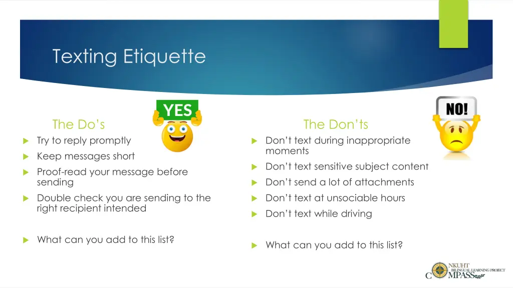 texting etiquette