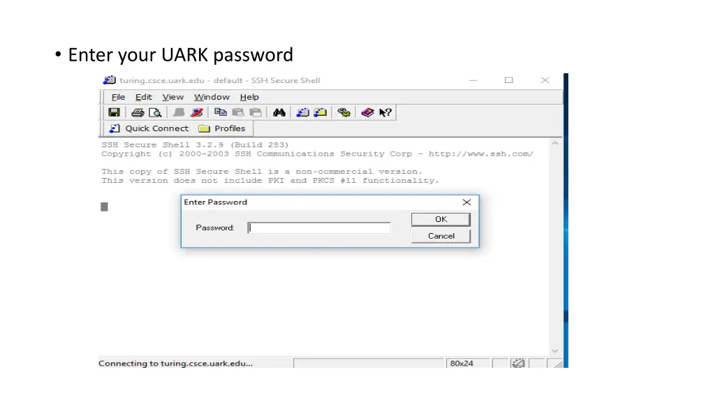 enter your uark password