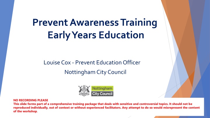 prevent awareness training early years education