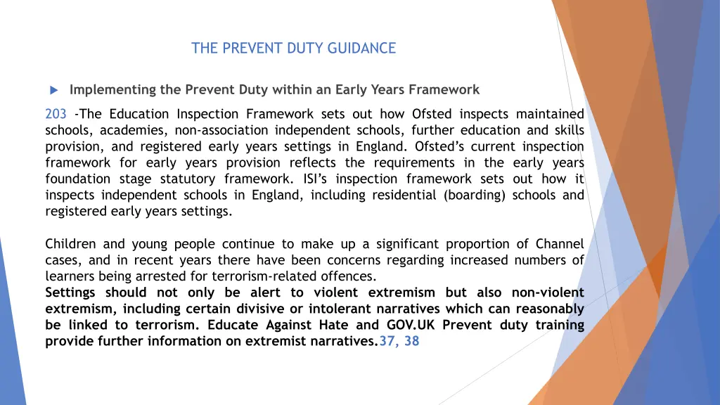 the prevent duty guidance